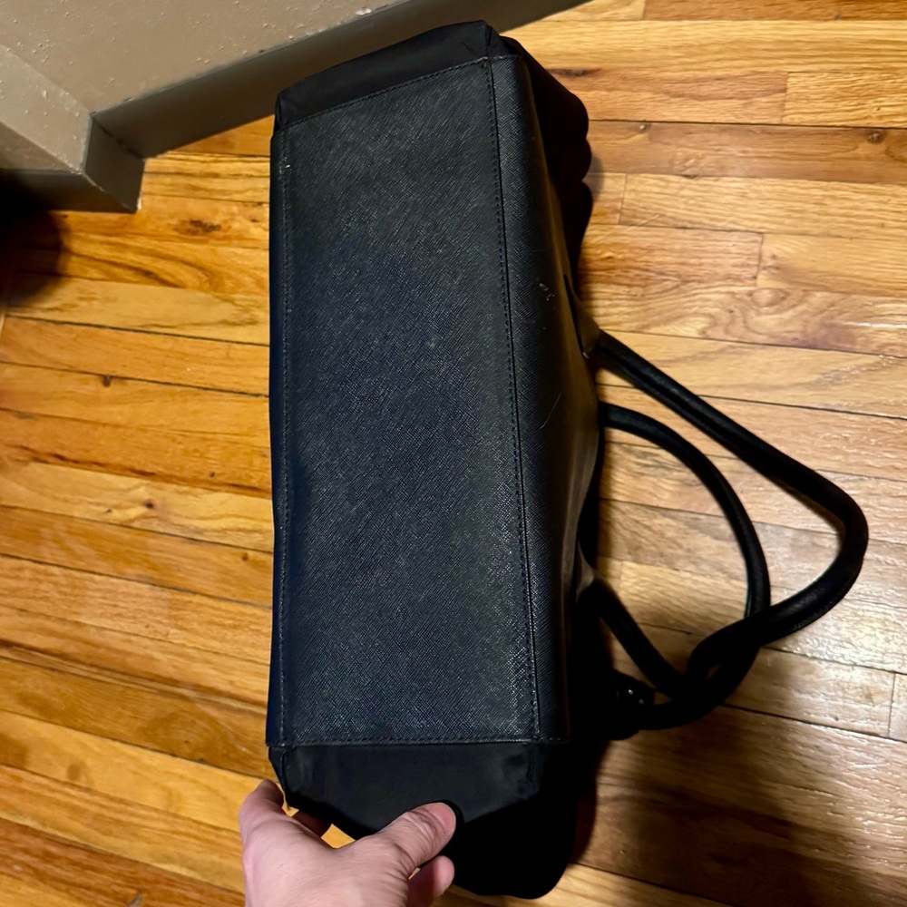 Henri Bendel West 57th Black Leather Diaper Bag - Picture 12 of 13